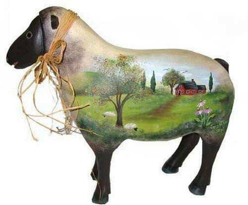 Paysage sur mouton/J.HENAULT