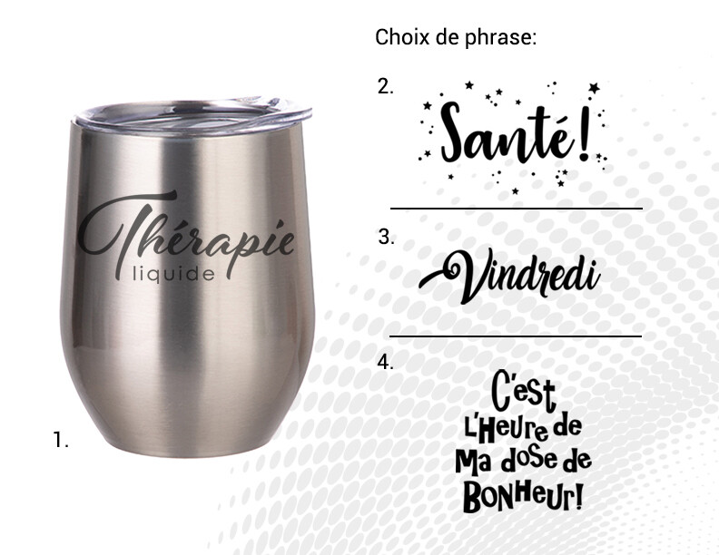 VERRE À VIN STAINLESS AC511-1 Argent
