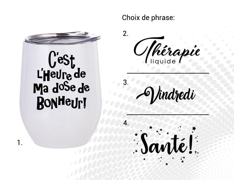 VERRE À VIN STAINLESS AC511-3 Blanc