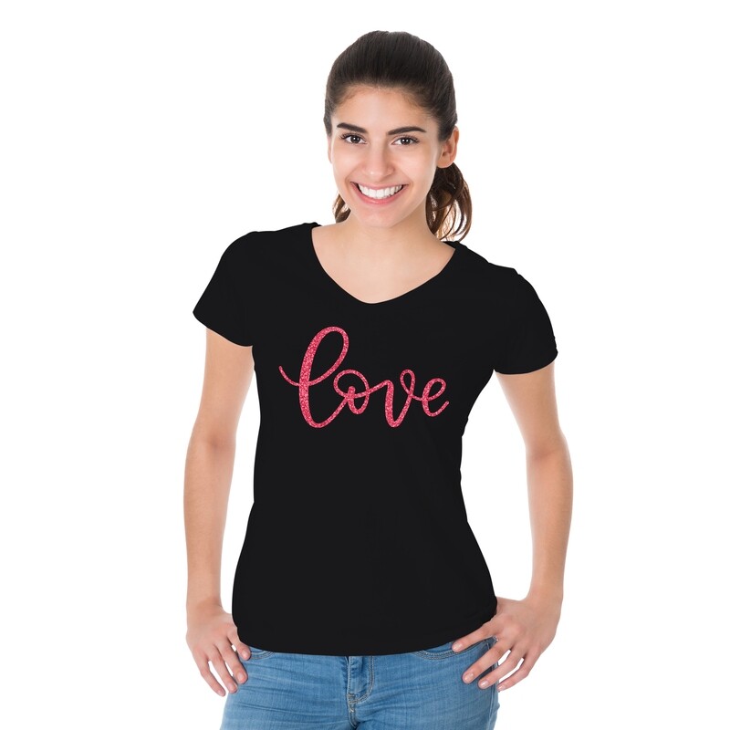 T-shirt femme - Love - rose