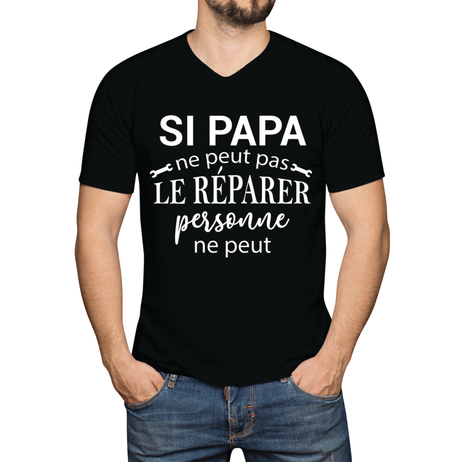 T-shirt homme - Si papa ne peut pas le réparer...