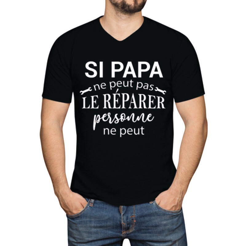 T-shirt homme - Si papa ne peut pas le réparer...