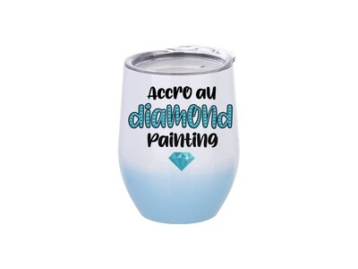 VERRE A VIN ACCRO AU DIAMOND PAINTING DEGRADÉ BLEU