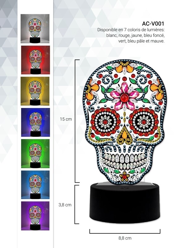 Lampe LED Diamond Painting Tête