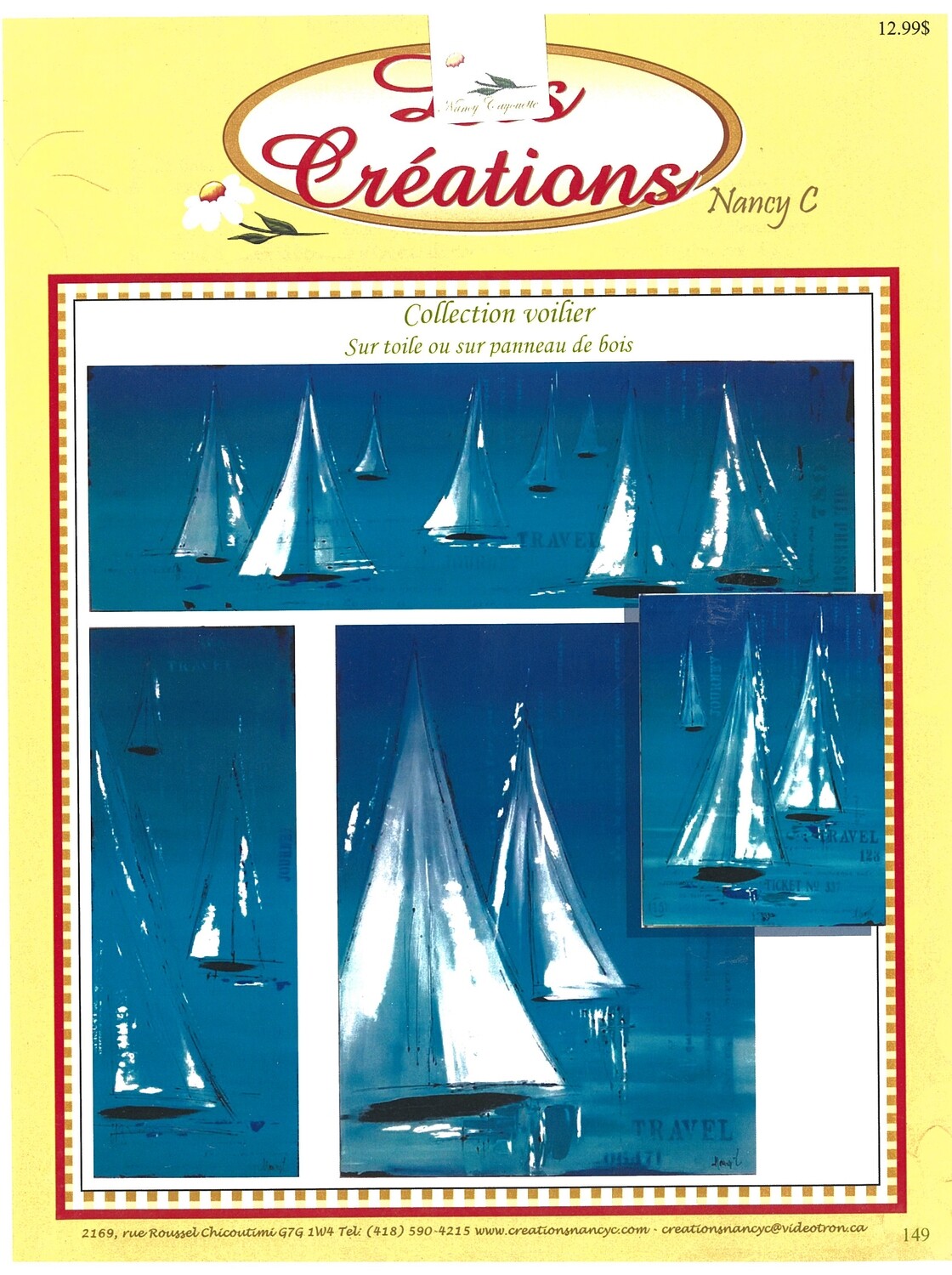 Collection Voilier Sur toile ou sur panneau de bois/N.Cayouette