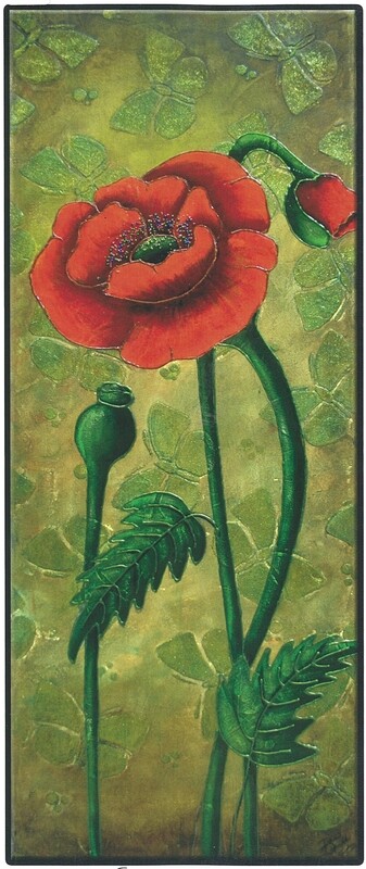 Pavots en faux-cloison/Diane Brault