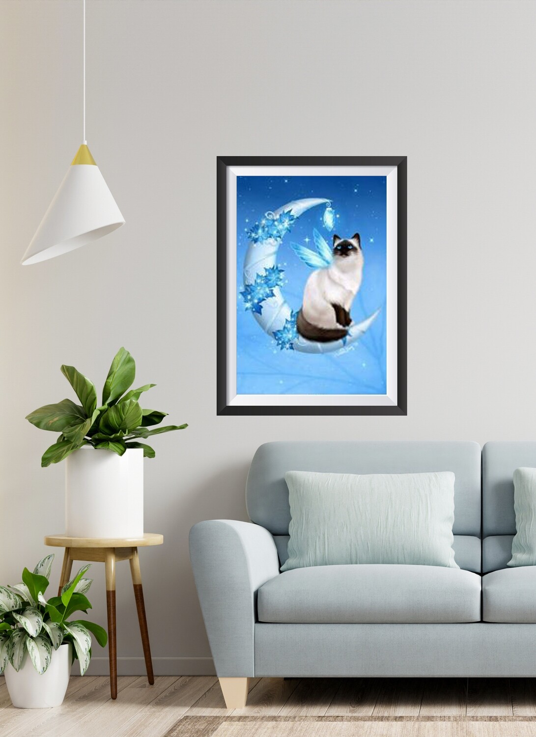 Diamond painting/ Chat sur la lune AC-DP018