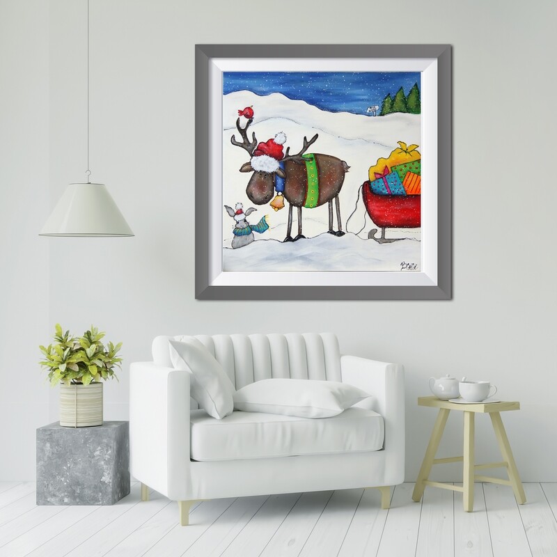 DIAMOND PAINTING/ EN ATTENDANT LE PÈRE NOËL/ AC-DPQ013