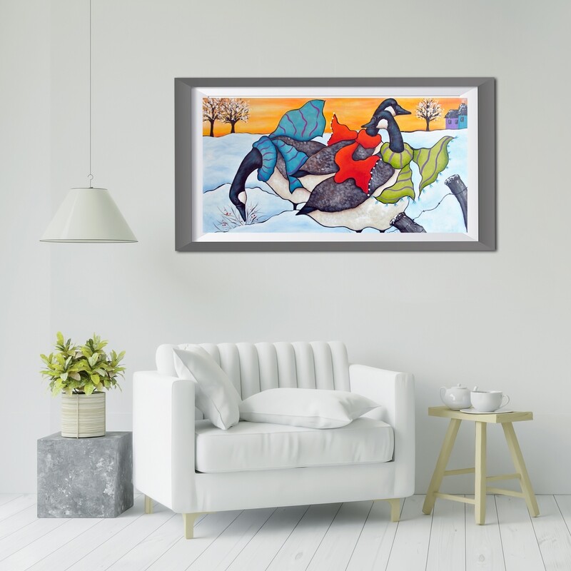 DIAMOND PAINTING/ LES JOIES DE L&#39;HIVER /AC-DPQ012