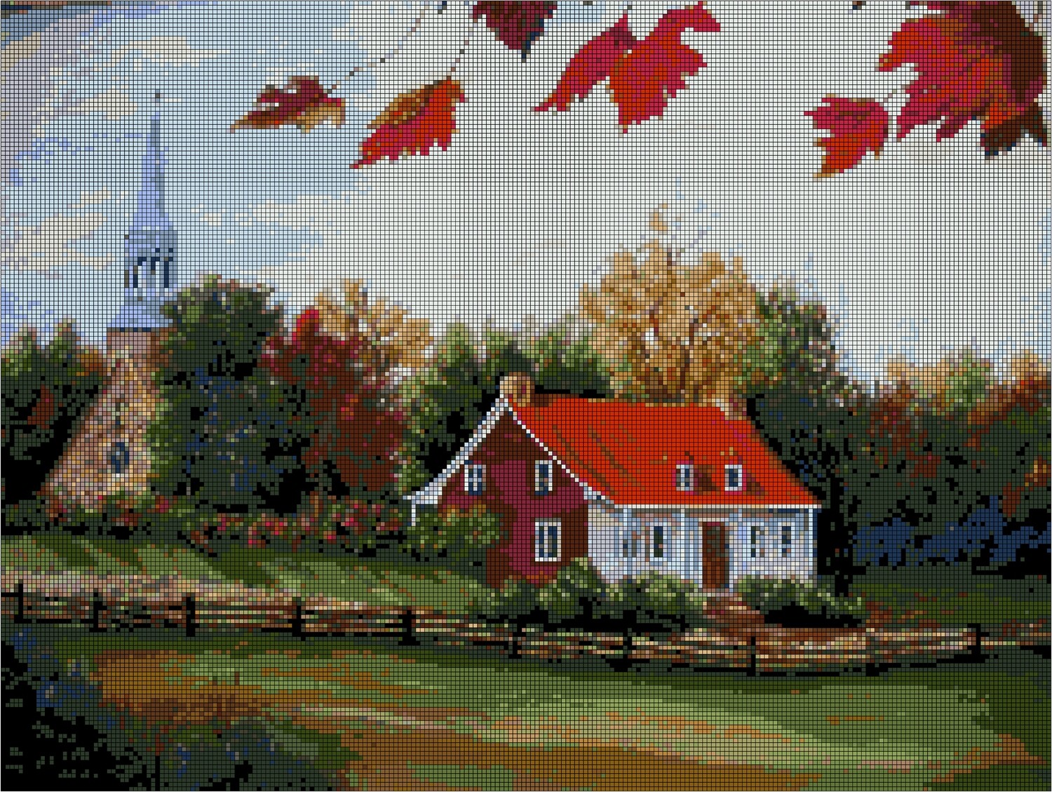DIAMOND PAINTING/ L&#39;AUTOMNE / AC-DPQ016