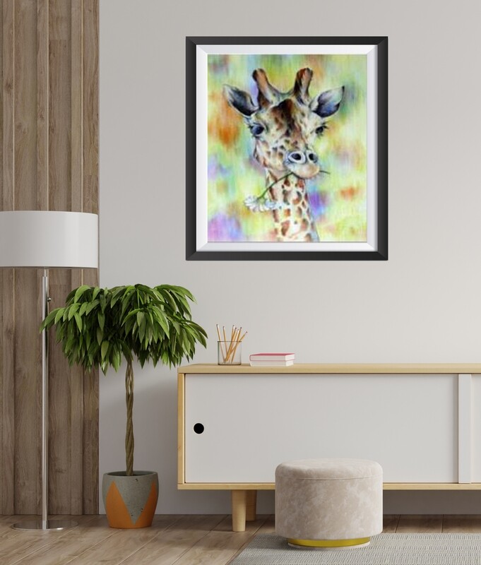 GIRAFE EN COULEUR/ AC-PN18