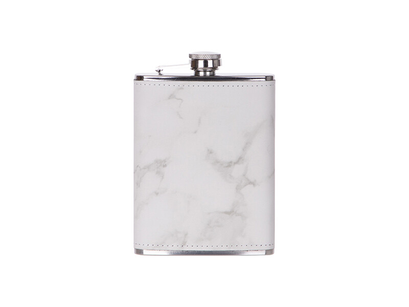 FLASQUE À BOISSON EN CUIR MARBRE