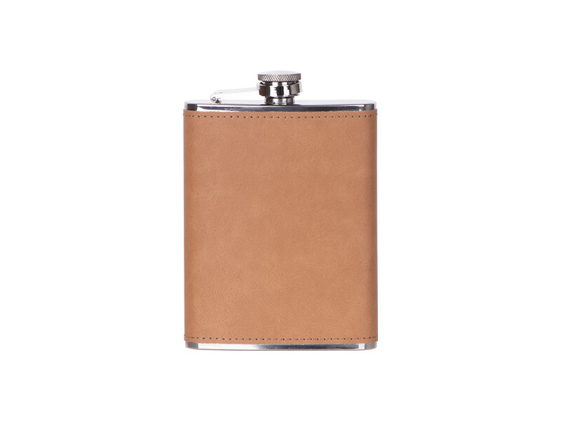 FLASQUE À BOISSON EN CUIR TAN