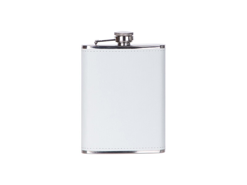 FLASQUE À BOISSON EN CUIR BLANC