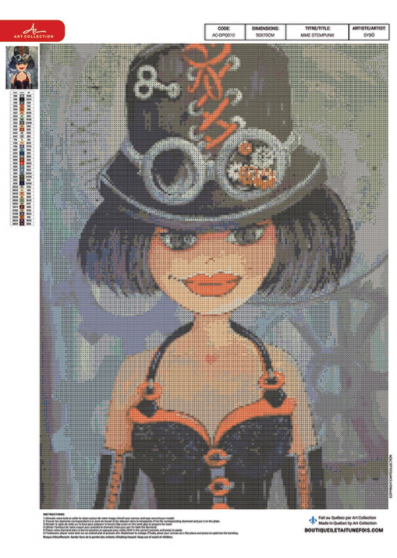 DIAMOND PAINTING/ MME STEAMPUNK /AC-DPQ010