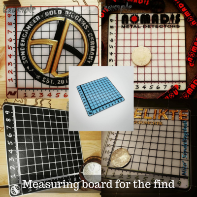 Measuring board for the find
