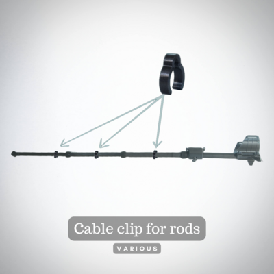 Cable clip for rods (various) Cable clip for rods (various)