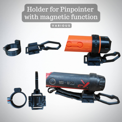 Holder for pinpointer with magnetic function (various)