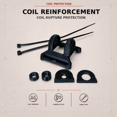 Reinforcement for coils (coil rupture protection)