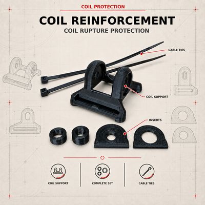 Reinforcement for coils (coil rupture protection)