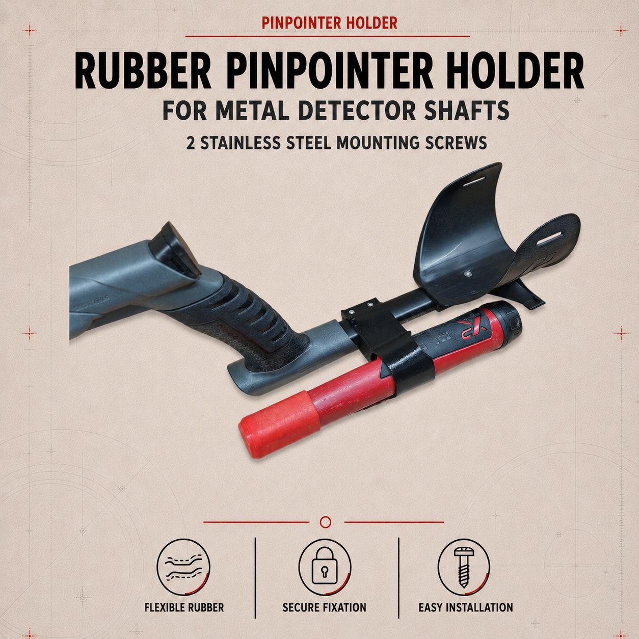 Rubber Pinpointer holder (various)