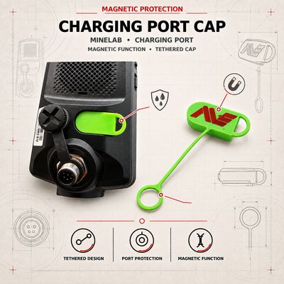 Charging Port Protective Cap with magnetic function for Minelab