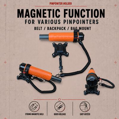 Holder for pinpointer with magnetic function (various)