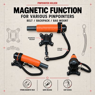 Holder for pinpointer with magnetic function (various)