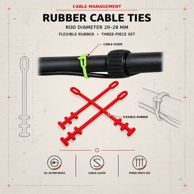 Rubber cable ties for shaft (rod diameter 20-28 mm)