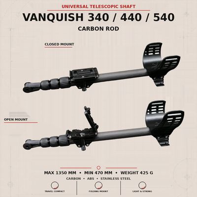 Universal Carbon telescopic rod for Vanquish 340/440/540