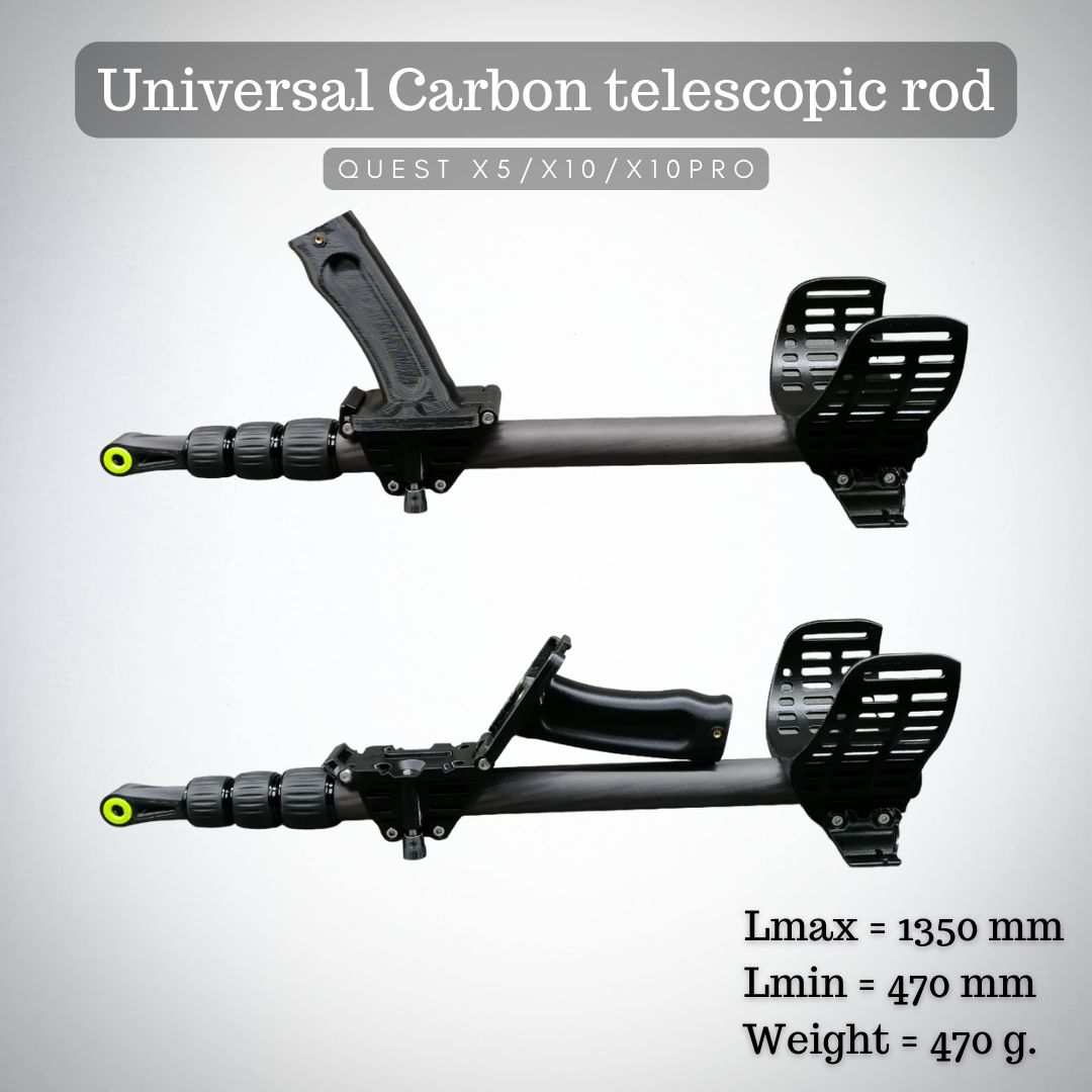 Universal Carbon telescopic rod for Quest Series, Quest Series: X5/X10/X10PRO