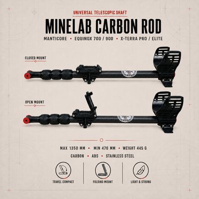 Universal Carbon Telescopic rod for Manticore/Equinox 700/900/ X-Terra PRO/Elite