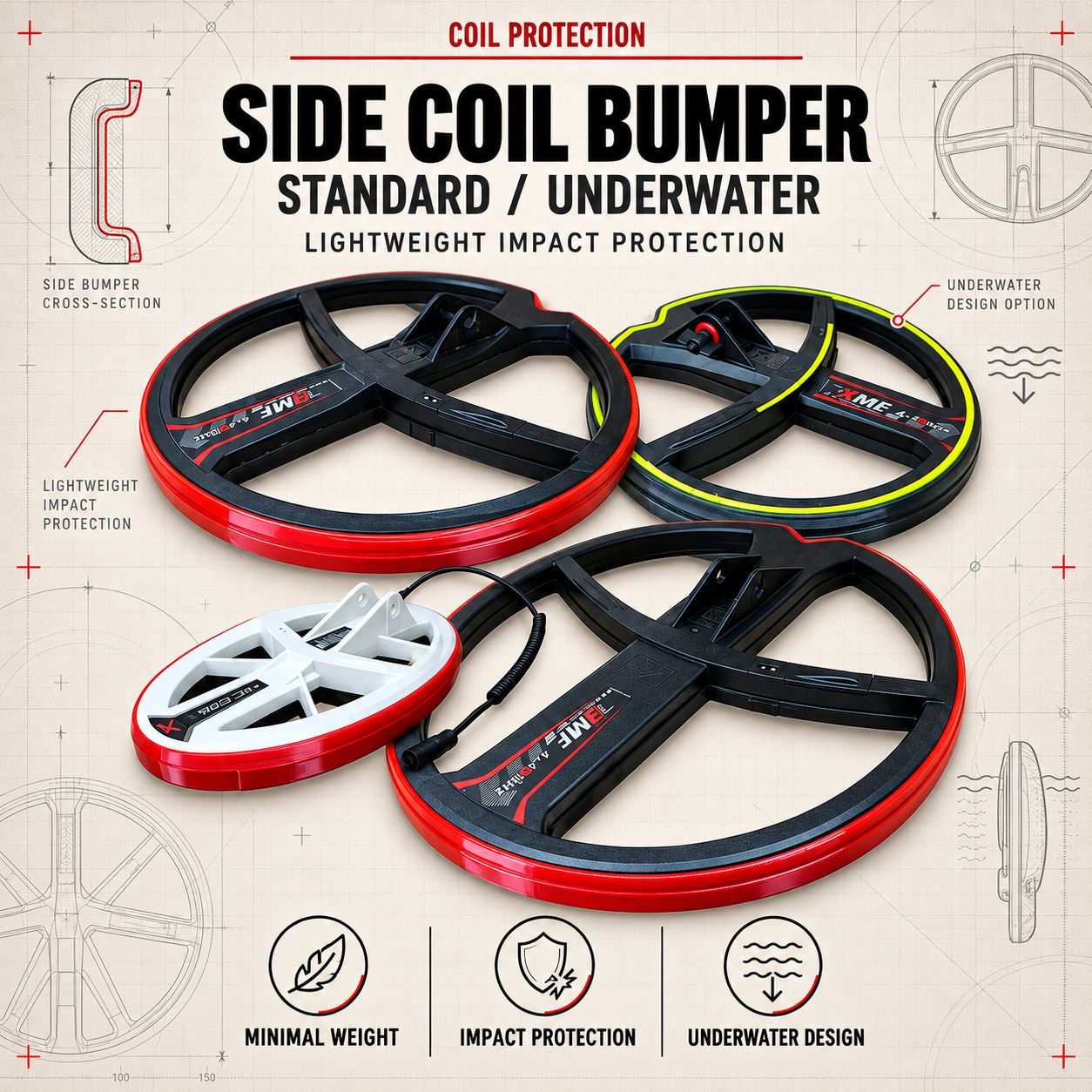 Side coil protection (bumper) - XP Deus/Deus 2/ORX/ICON