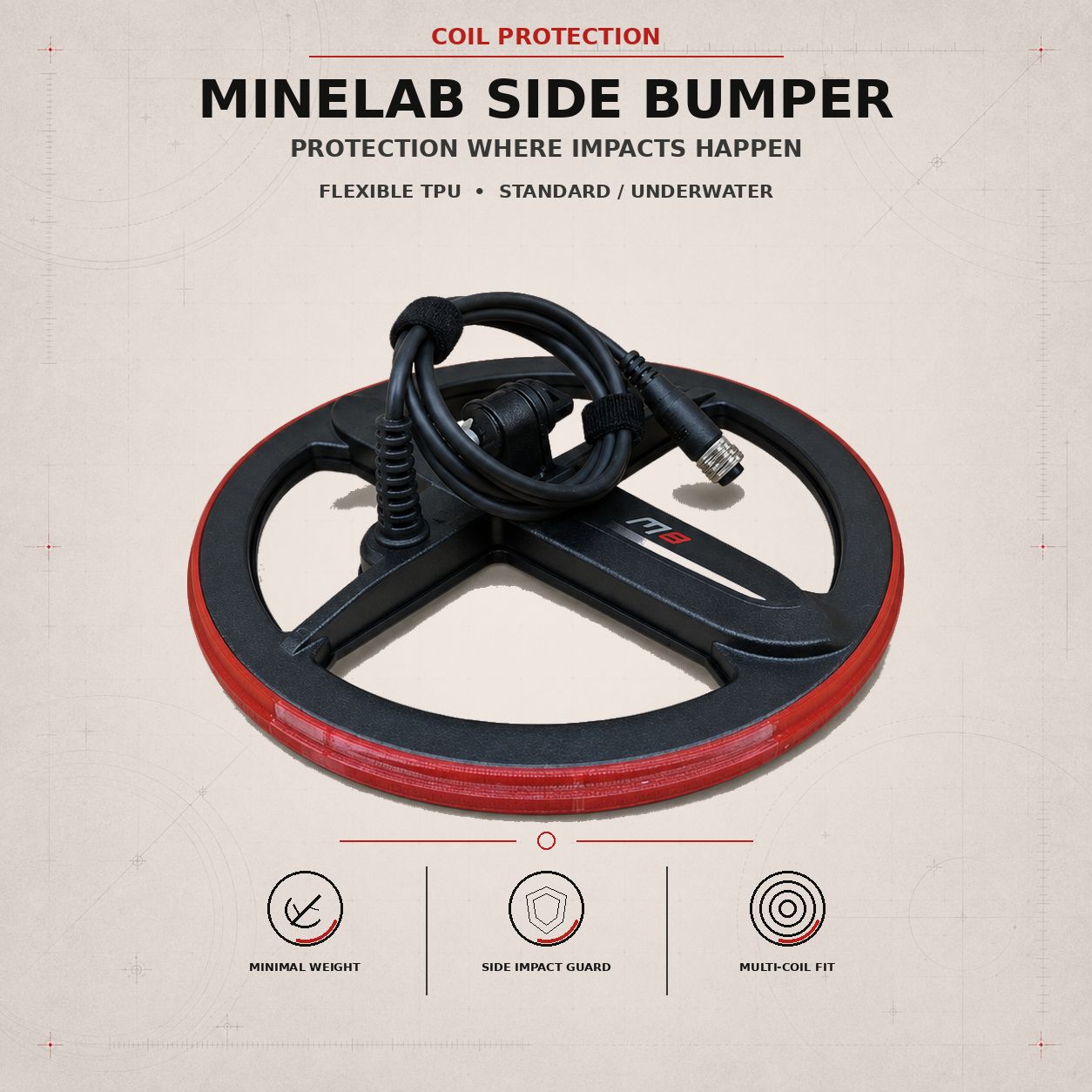 Side coil protection (bumper) - Minelab