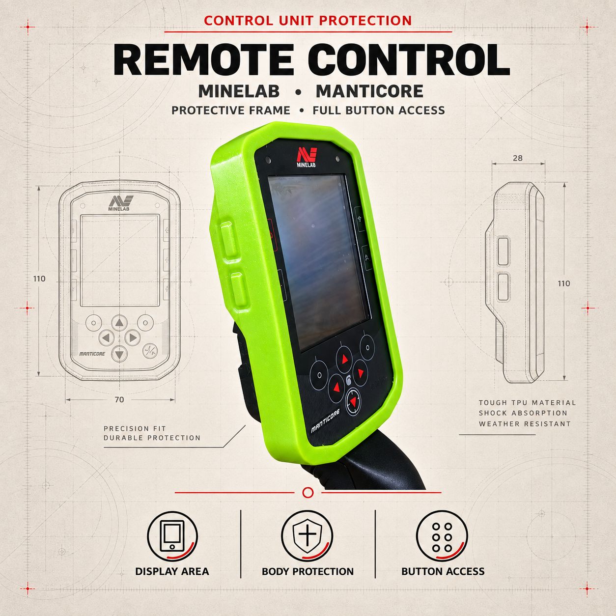 Remote control protection for Minelab