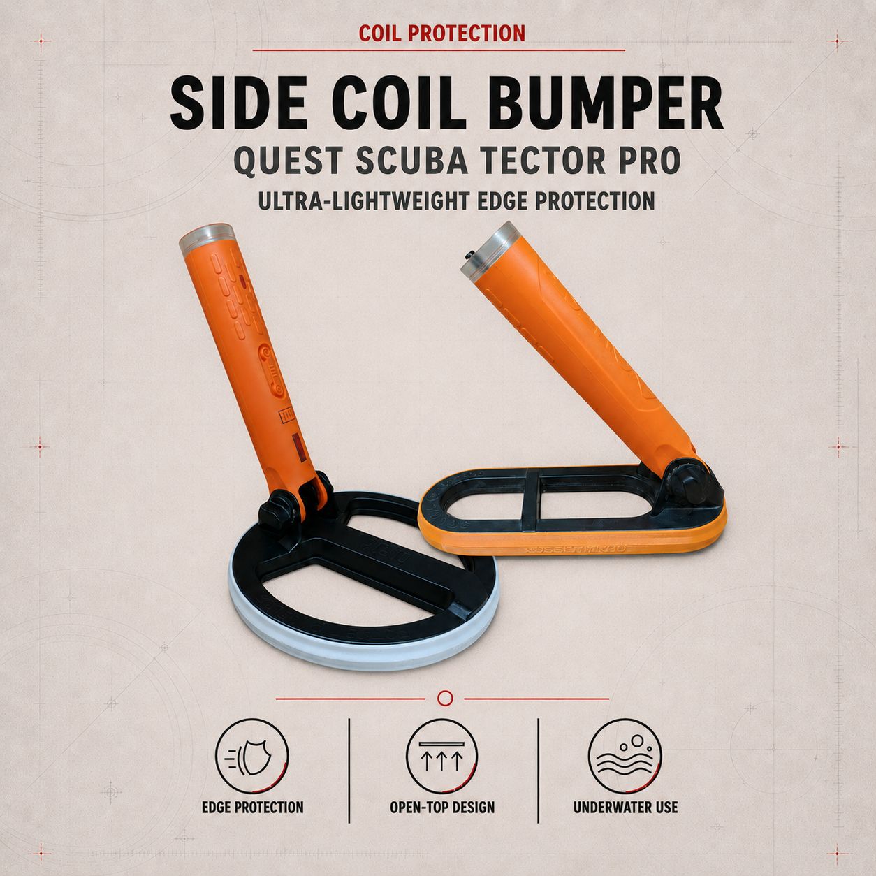 Side coil protection (bumper) - Quest Scuba Tector Pro