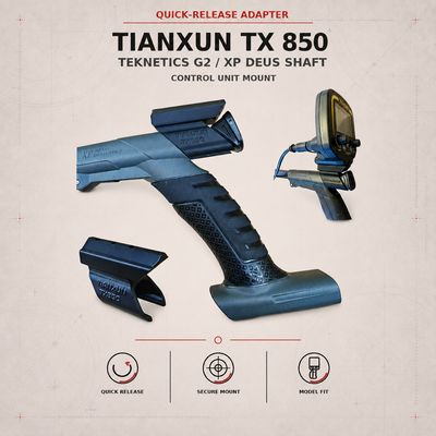 Quick-Release Adapter Tianxun TX 850/ Teknetics G2 on XP DEUS Shaft