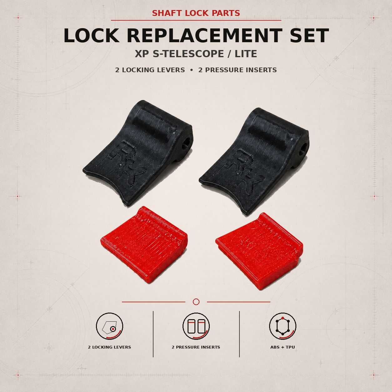 XP S-Telescope / Lite Shaft Lock Replacement Parts