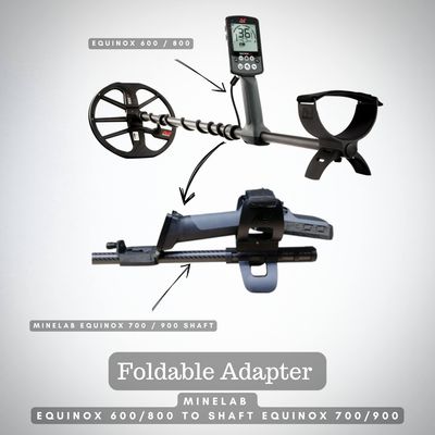 Folding Adapter for Minelab Equinox 600/800 on Equinox 700/900 Shaft