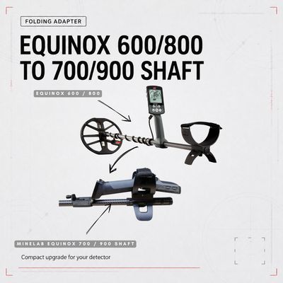 Folding Adapter for Minelab Equinox 600/800 on Equinox 700/900 Shaft
