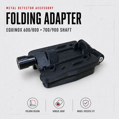 Folding Adapter for Minelab Equinox 600/800 on Equinox 700/900 Shaft