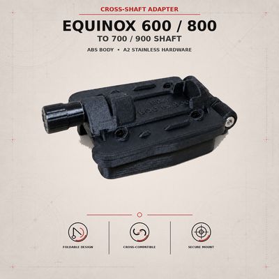 Folding Adapter for Minelab Equinox 600/800 on Equinox 700/900 Shaft