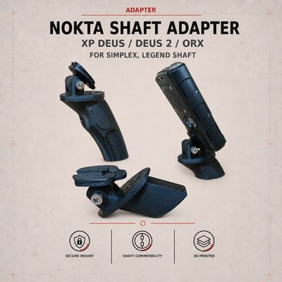 Adapter for XP Deus / Deus II / ORX to Nokta Shafts (Simplex, Legend)