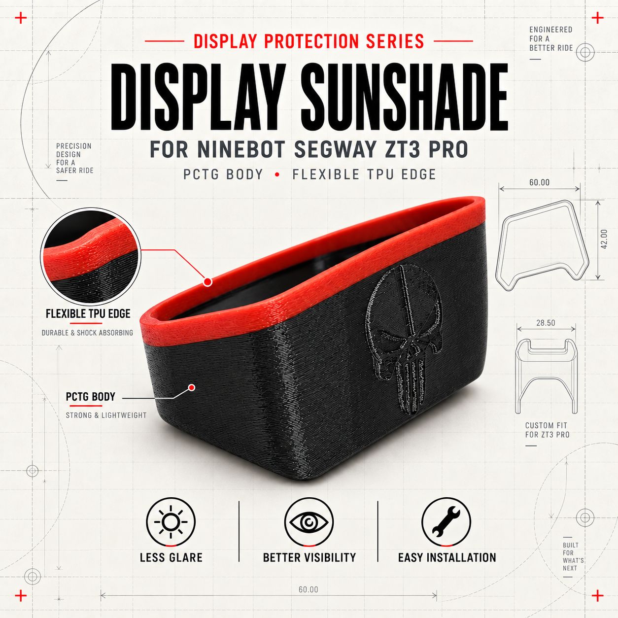 Display Sunshade - Ninebot Segway ZT3 Pro