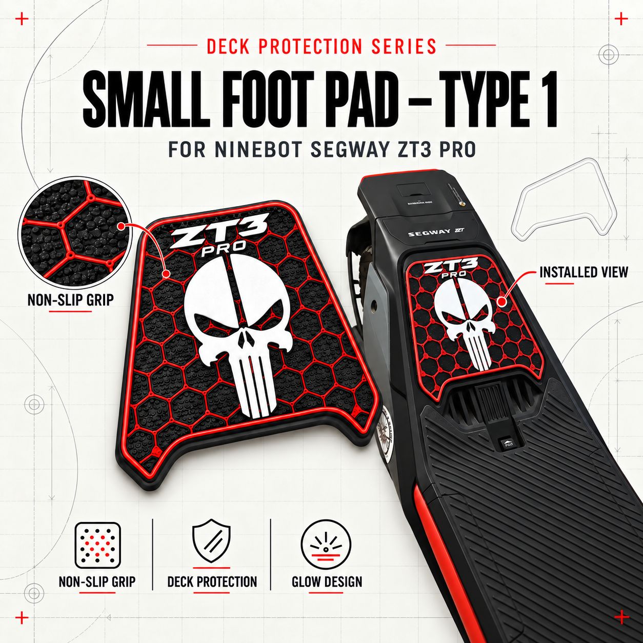 Small Foot Pad - Ninebot Segway ZT3 Pro Typ 1