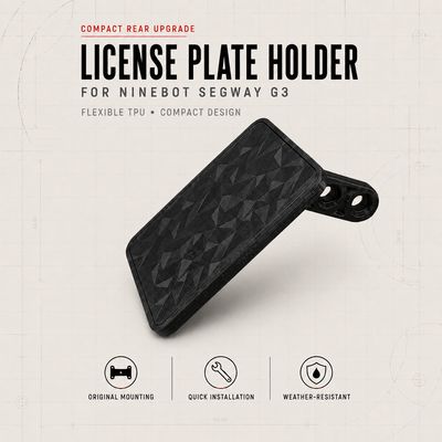 Custom License Plate Holder - Ninebot Segway G3