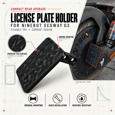 Custom License Plate Holder - Ninebot Segway Max G3