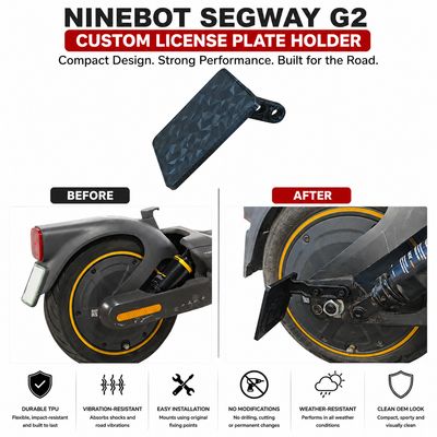 Custom License Plate Holder - Ninebot Segway G2