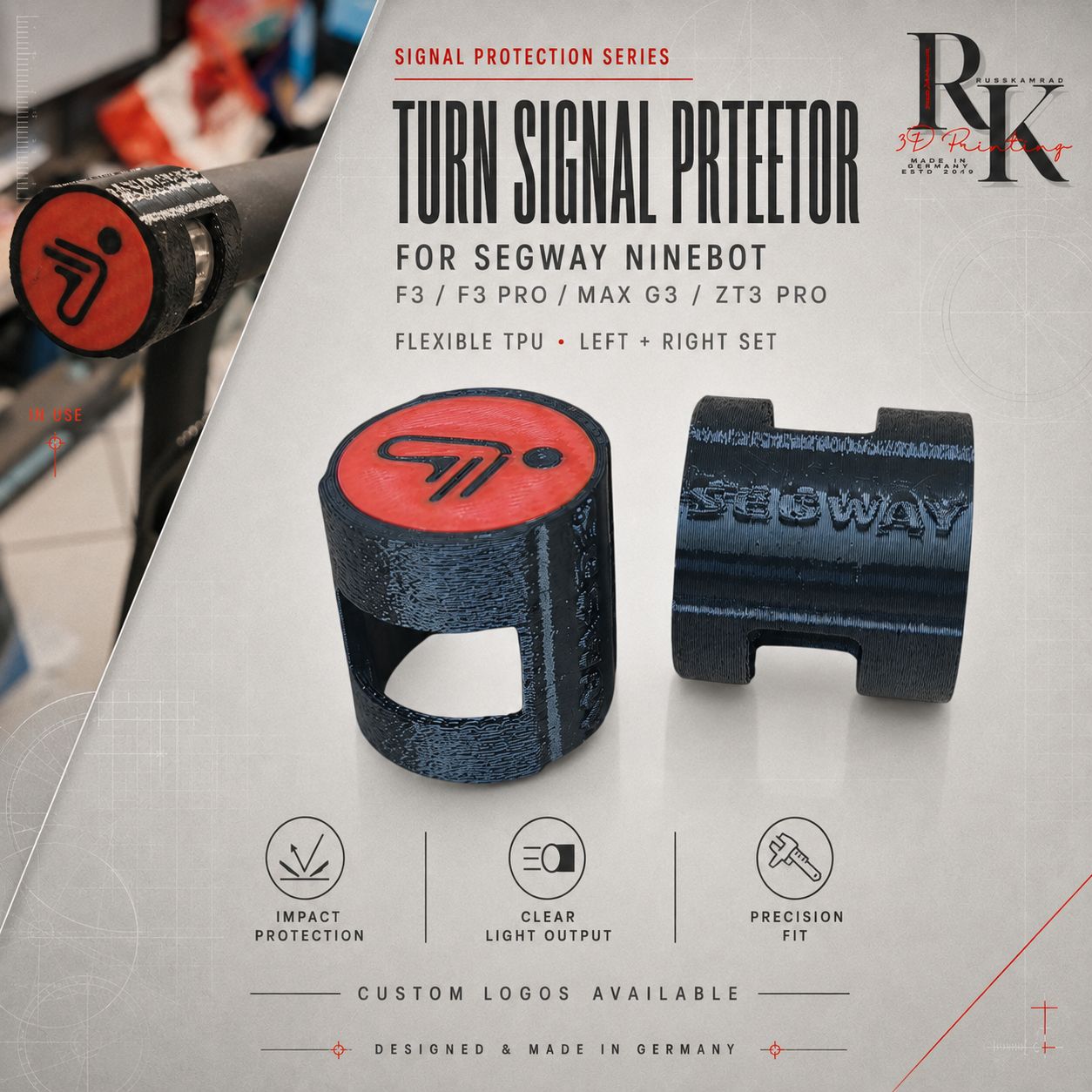 Turn Signal Protector for Segway Ninebot