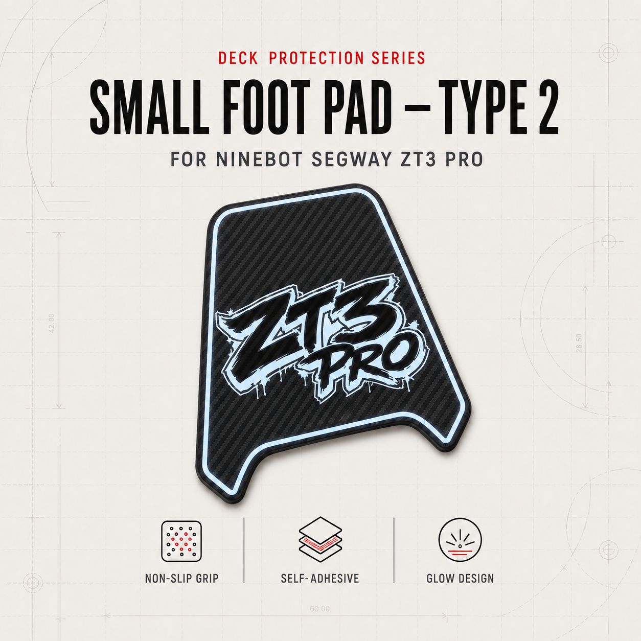Small Foot Pad - Ninebot Segway ZT3 Pro Typ 2